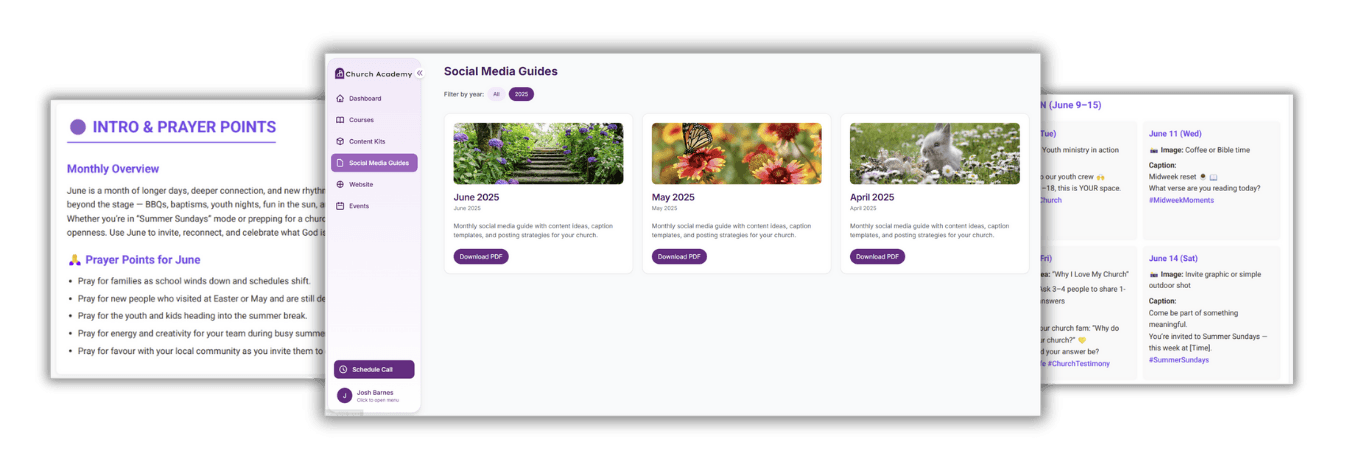 Church Academy Guides Platform Preview